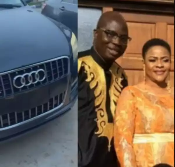 Nigerian Actor Mr Latin Receives Car Gift From His Wife On His Birthday (Video)