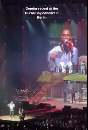 Burna Boy Conducts Gender Reveal For A Couple At His Show In Berlin (Video)