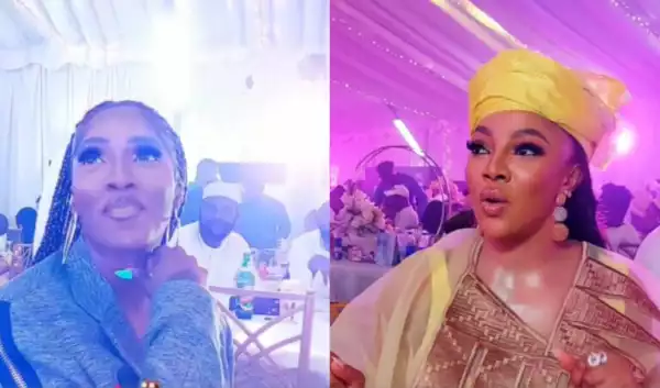 Drama as Tiwa Savage and Toke Makinwa shun each other at Lagos party (videos)