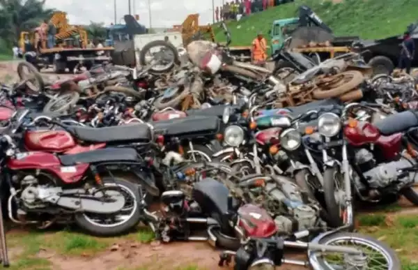Lagos Task Force Impounds 355 Motorcycles