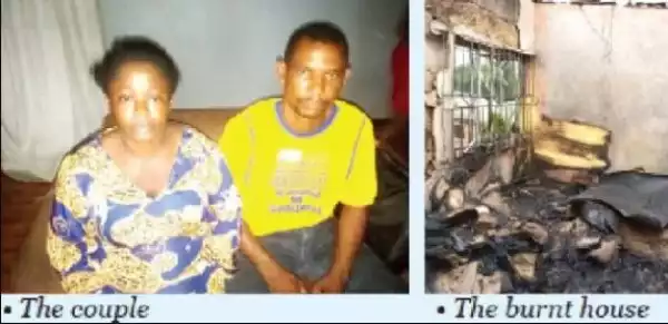 Tragic Nigerian Couple Who Lost Four Children To Midnight Fire In Lagos, Cry Out, Seek Help