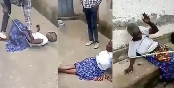 Horrifying Video: Man Brutally Flogs Grandmother After Pastor Tells Him She