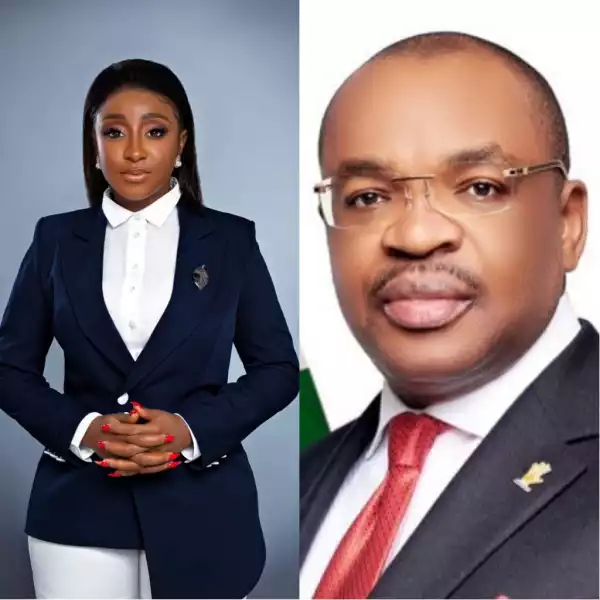 ‘Ini, You Are Gov Udom Emmanuel’s Side Chick Abi?’- Fan accuses Ini Edo Over Her Appointment By Gov Udom Emmanuel Of Akwa Ibom State