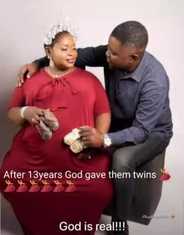 Nigerian Couple Jubilate After Welcoming Twins Over 12 years Of Waiting