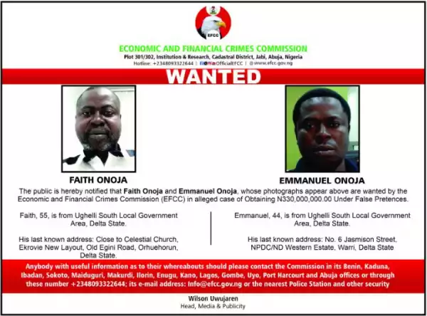 EFCC Declares Two Wanted Over N330Million Fraud, Another Wanted For Internet Scam