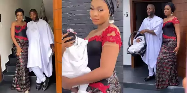 Singer Skales and wife dedicate their daughter to God (Video)