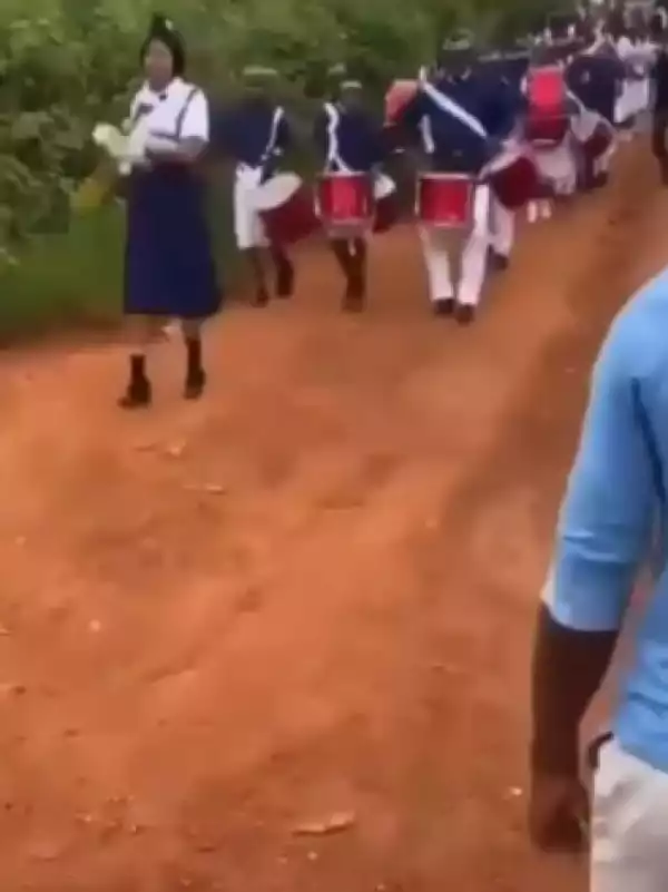 Cameroonians Hold Funeral Procession In Honor Of Late Queen Elizabeth II (Video)