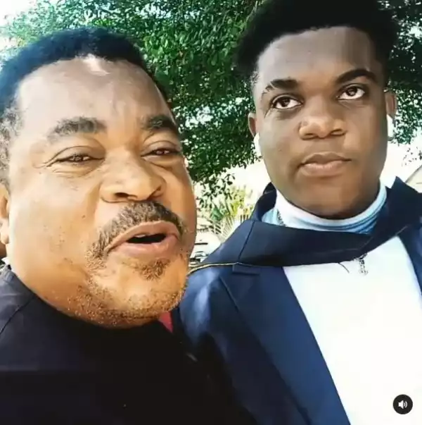 “Your Mumu Go Pass My Mumu” – Actor, Victor Osuagwu ‘Blesses’ Son as he Graduates From School (Video)