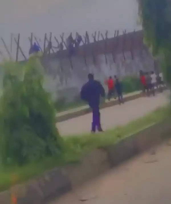 Thugs set prisoners free after hijacking #EndSARS protest in Edo (videos)