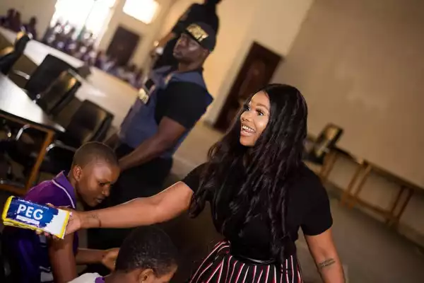 Symply Tacha launches “Pad For Every Girl” project, donates pads to female students