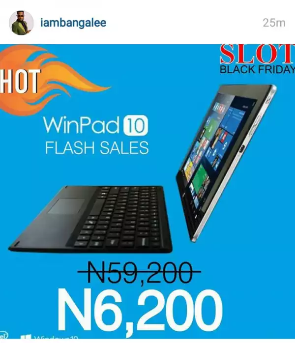 #BlackFriday: Dbanj Shares The Cheapest Laptop for sale (BUY NOW)