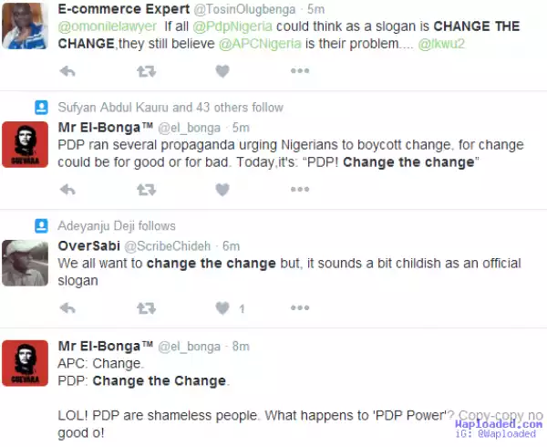 PDP Debut New Slogan, "Change The Change": Nigerians React