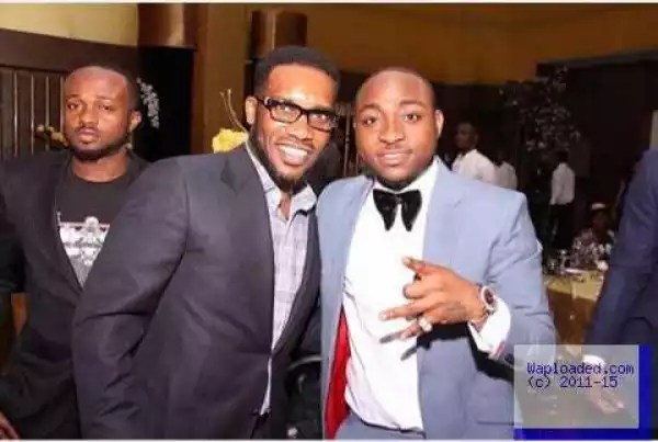 Davido Looks Dapper In Suit, Pictured With Jay Jay Okocha