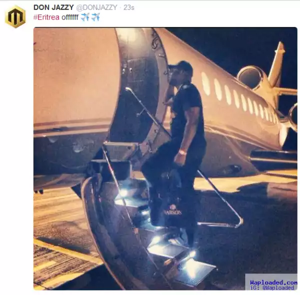 Photo: Don Jazzy Jets Out To Eritrea Following Rumors Polygamy Has Been Legalized